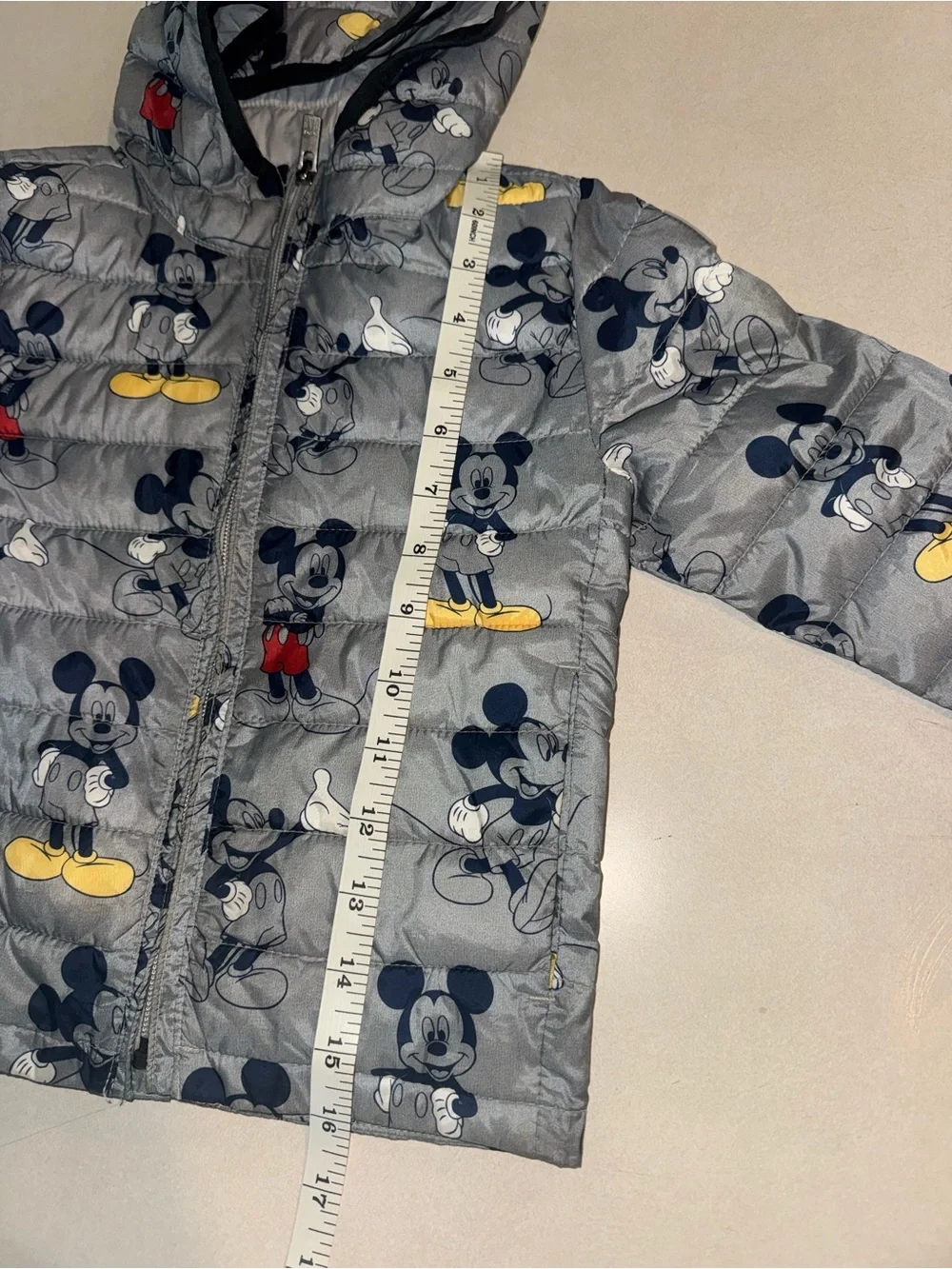 Gap x Disney Kids Puffer Coat 3 Toddler Mickey Mouse Gray Fall Winter Jacket